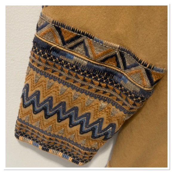 Johnny Was Amika Peplum Military Jacket Khaki Size Small - Picture 9 of 12